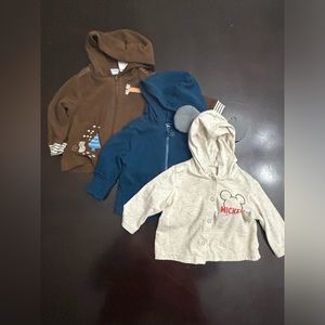 Disney Bundle of 3 hoodies size 3-6 months